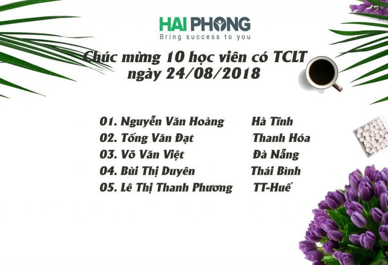 Thêm 10 tư cách lưu trú về với thực tập sinh Hải Phong ngày 24/08/2018