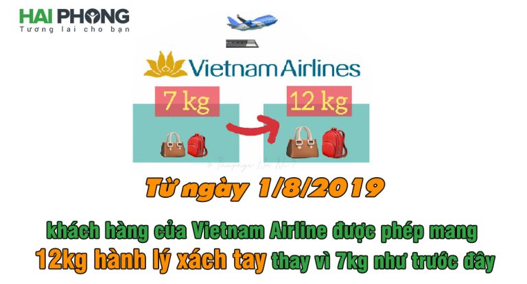 Từ 1-8, hành lý xách tay đi máy bay tăng lên 12 kg thay vì 7 kg.
