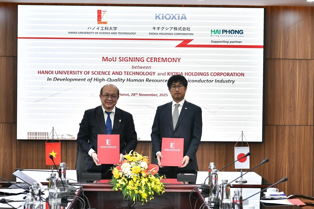 Hải Phong Connect thúc đẩy hợp tác bán dẫn giữa ĐH Bách khoa Hà Nội và KIOXIA